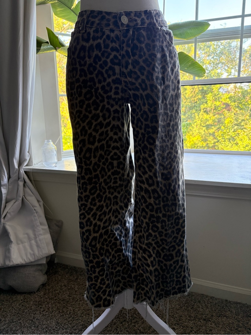 Telepatia Leopard Print Jeans - Brown & Black